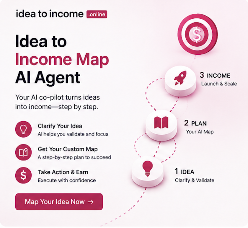 Idea to Income Map AI Agent — Idea, Plan, Income